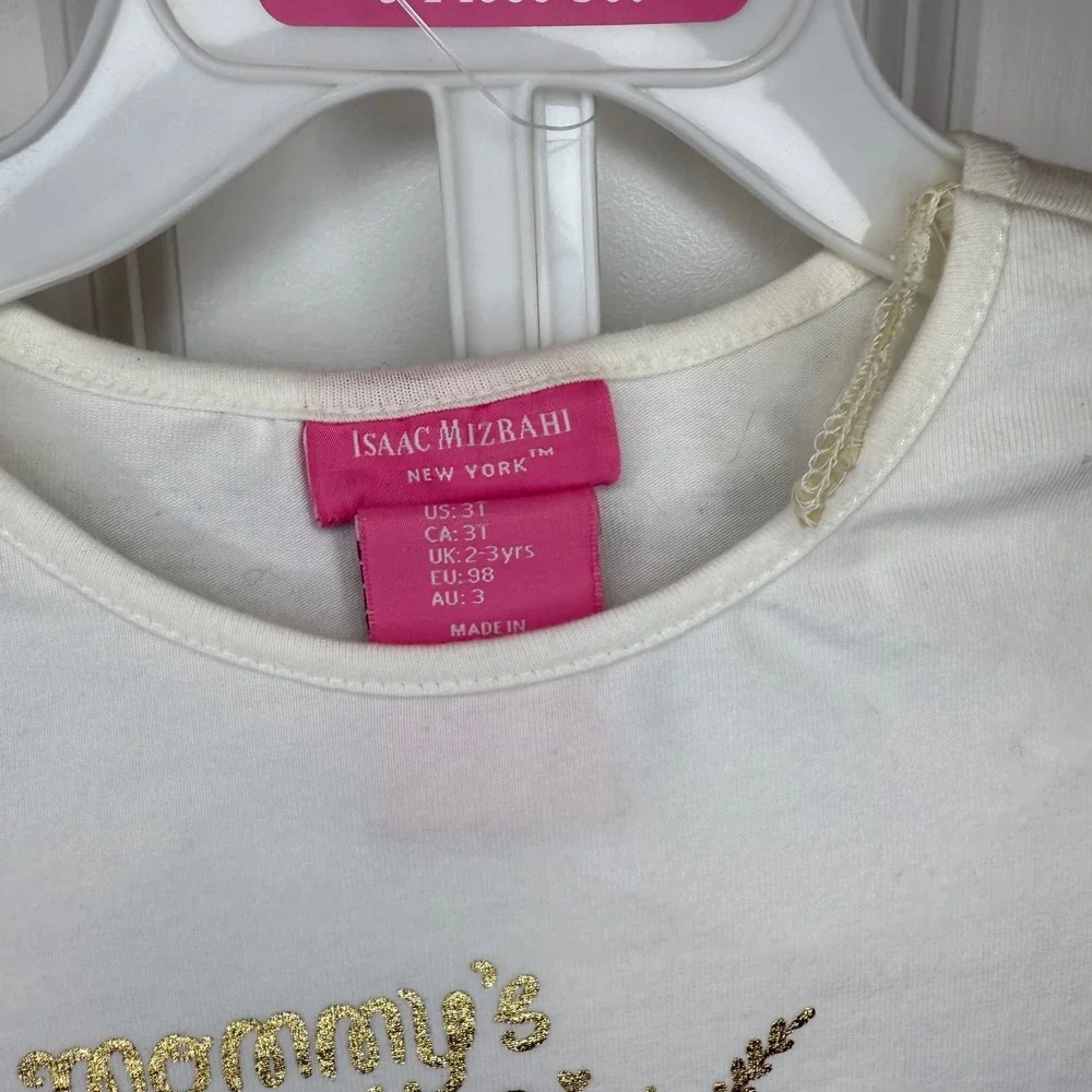 Isaac Mizrahi New York Kids 3 Piece Set‎ Top Leggings Vest Outfit Girls Size 3T